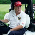 Donald Trump golfing in New Jersey